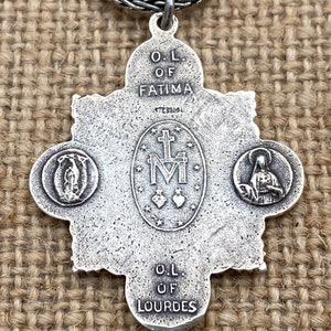 Sterling Silver Rare Marian Devotions Medal Pendant - Etsy