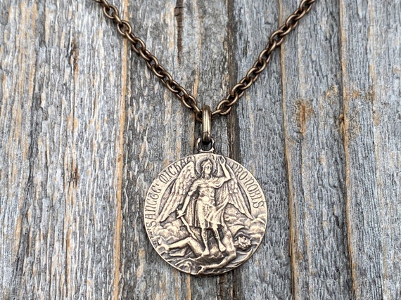 Antique st michael pendant deals