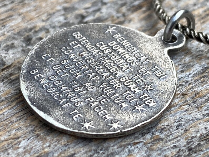 Sterling Silver St Francis of Assisi Blessing Medal Pendant on Necklace ...