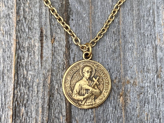 18K Gold Vermeil Saint Gerard Necklace – Divine Box
