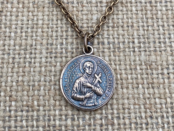 Buy St Gerard Medal Necklace, Necklace With Cross and Charms, Fertility  Necklace, Necklace for Mom, Gift From Daughter to Mom Dad Online in India -  Etsy