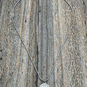 Sterling Silver Come Holy Ghost Medal, Holy Spirit Pendant Necklace, Antique Replica, Sacred Heart of Jesus, Veni Sancte Spiritus, VSS-1 image 8