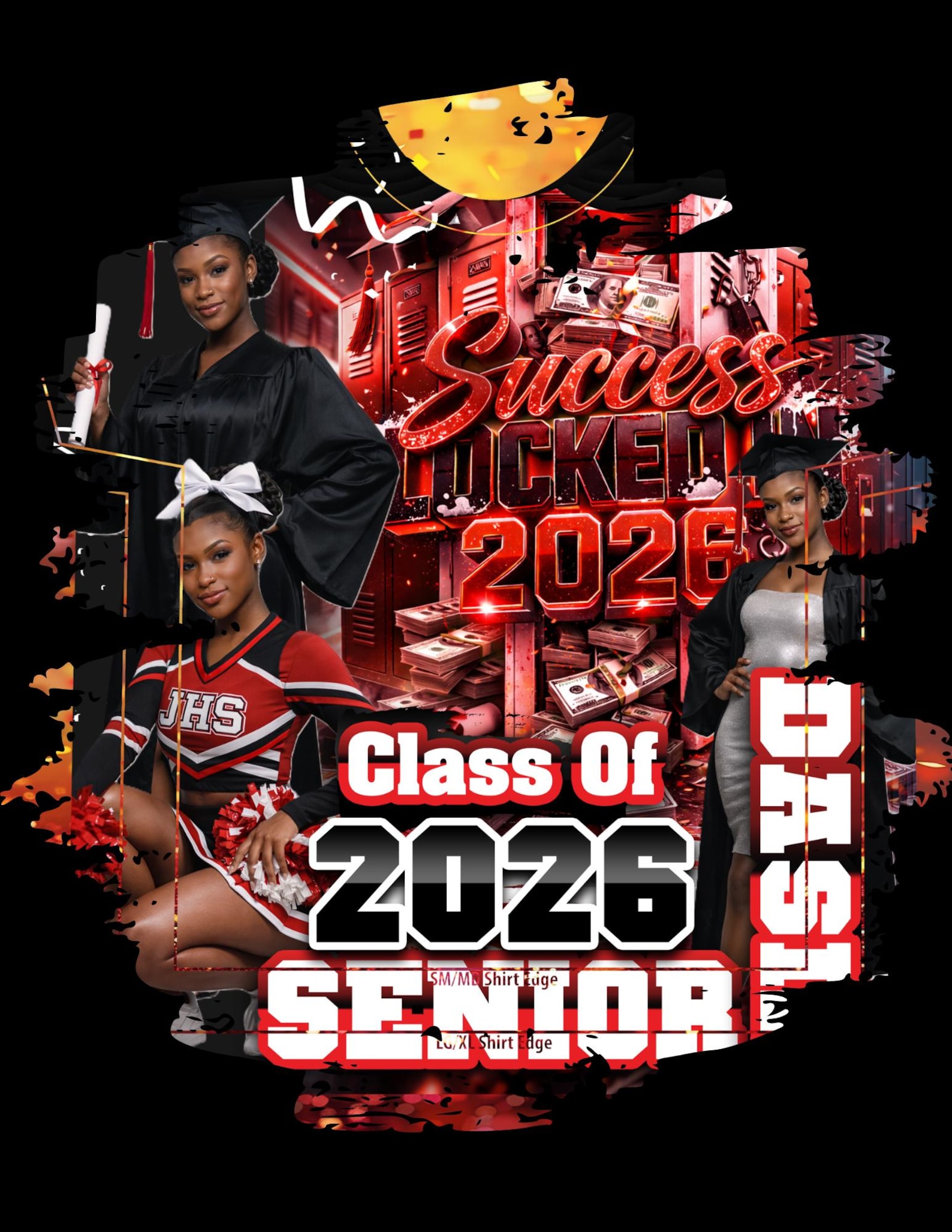 Abitur 2026 Red Locker Vorlage PSD - Etsy.de