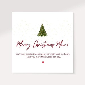 Bericht kerstkaart mama | Vrolijke kerst moederkaart | Kaart voor moeder | Cadeau voor haar