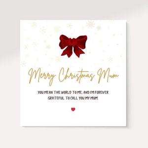 Joyeux Noël à maman | Carte de maman de Joyeux Noël | carte postale pour maman | Cadeau pour elle