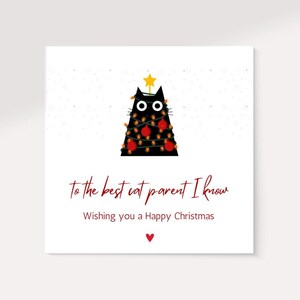 Weihnachtskarte | Niedliche Weihnachtskarte für Katzenliebhaber | Digitaler Download zum ausdrucken