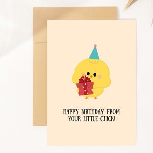 Happy Birthday Card | Cute Chick Birthday Card – Adorable & Funny Birthday Greeting Card for Boyfriend, Fiance, Husband | For Him |