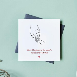 Weihnachtskarte für neuen Vater | Niedliche Weihnachtskarte Dad | Digitaler Download zum ausdrucken