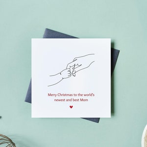 Cartão de Natal para nova mamãe | Cartão fofo de feliz natal para a mãe | Download digital para impressão