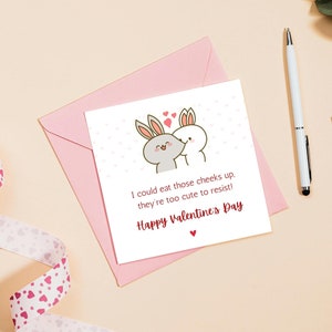 Happy Valentines Day Card | Valentines Day Cute Card | Printable Valentines Day Card | Card for him her wife husband boyfriend girlfriend |