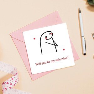 Leuke kaart Will You Be My Valentine | Fijne Valentijnsdag kaart | Kaart voor hem haar vrouw echtgenoot vriend vriendin |
