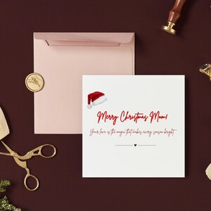Frohe Weihnachten Mama Nachricht | Frohe Weihnachten Mom Karte | Karte für Mama | Geschenk für sie