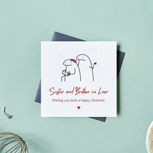 Carte de Noël de belle-soeur et de beau-frère | Jolie carte de Noël pour belle-soeur et beau-frère | Téléchargement numérique imprimable