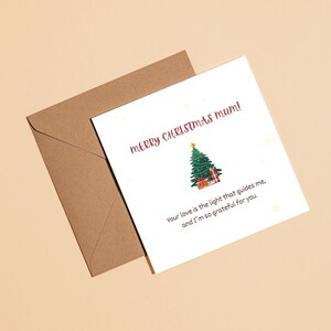 Weihnachtskarte Mama Nachricht | Frohe Weihnachten Mama | Karte für Mama | Geschenk für sie
