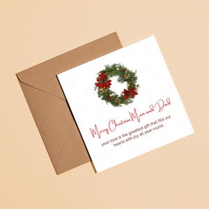 Cartão de Natal para mamãe e papai | Feliz Natal para mamãe e papai | Cartão de Natal para os pais