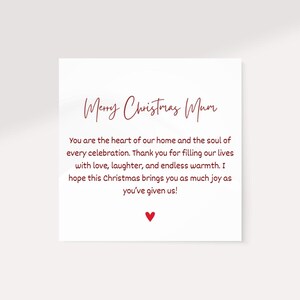 Weihnachtskarte Mama | Frohe Weihnachten Mama Nachricht | Karte für Mama | Geschenk für sie