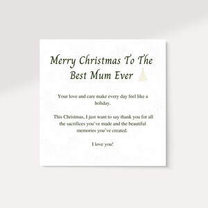 Weihnachtskarte Mama | Frohe Weihnachten Mama Nachricht | Dankbarkeit ausdrücken | Karte für Mama | Geschenk für sie