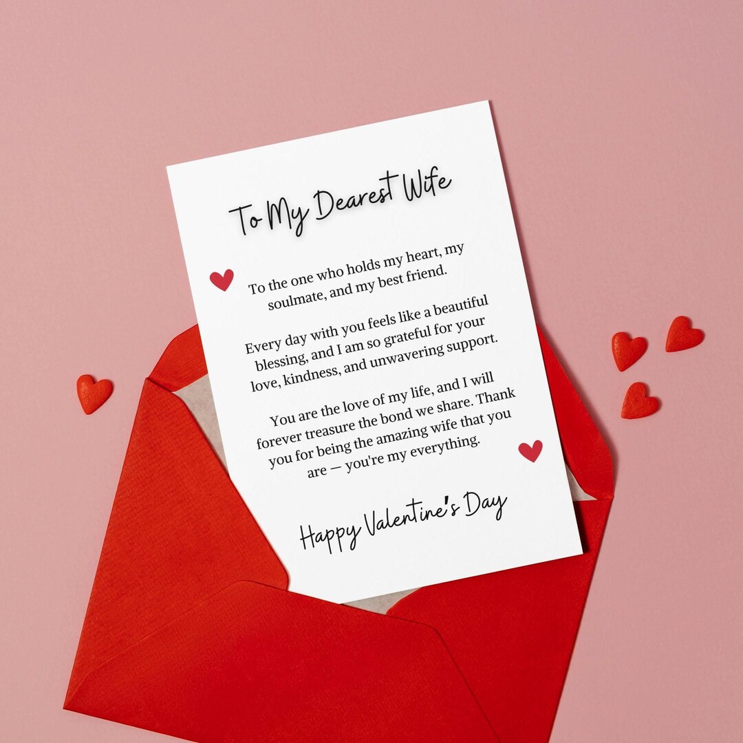 Valentines Day Card for Wife | Happy Valentines Card for Her ...