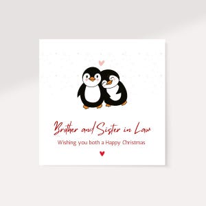 Carte de Noël de beau-frère et de belle-soeur | Jolie carte de Noël pour beau-frère et belle-soeur | Téléchargement numérique imprimable