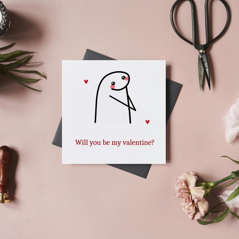 Will You Be My Valentine Cute Card | Happy Valentines Day Card | Card ...
