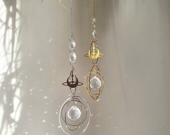 Sunnyclue 1 boîte 4 ensembles de kit de fabrication d'attrape-soleil en  forme de lune et de cristaux en vrac pour fenêtre extérieure en gros pour  création de bijoux 