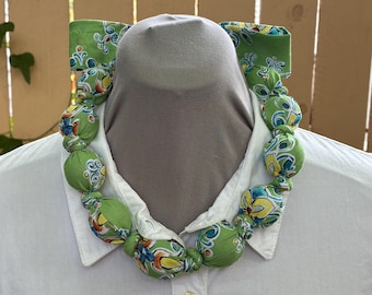 Esplanade Ave Cooling Bead Necklace - green, yellow, multi tiles, multi citrus