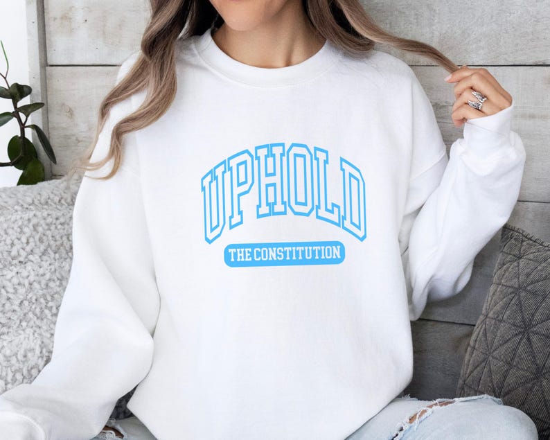 Uphold The Constitution Sweatshirt Patriotic American Pride Shirt America Democracy Crewneck image 2