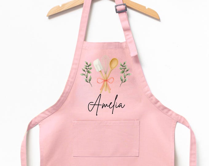 Personalized Kids Apron, Customized Kids Apron, Toddler Apron, Kids Apron, Printed Apron, Little Baker Apron, Baking Apron, Custom Apron