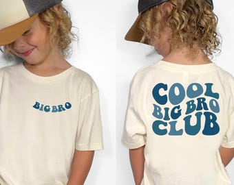 Cool Big Bro Club Shirt, Big Brother Shirt, Big Brother Gift, Cute Toddler Boy Shirt, Birth Announcement, Toddler Gifts, New Brother Gift