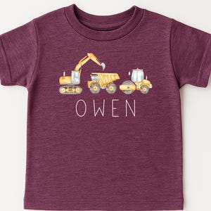 Personalized Construction Shirt, Equipment Shirt, Truck Kids Shirt, Dump Truck Shirt, Toddler Shirt, Boys Shirt, Construction Kids Shirt