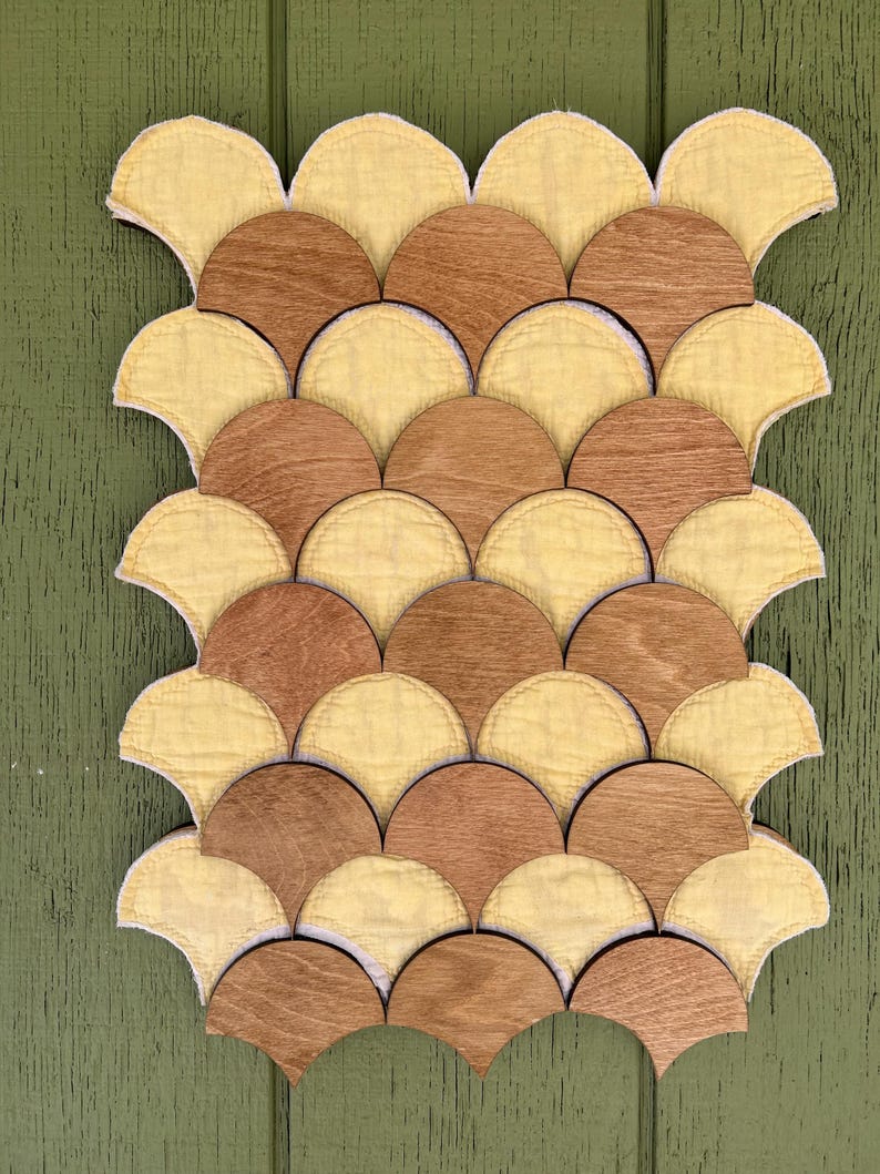Fish Scale Rows Vintage 1940’s Fish Scales Quilt Art - Etsy