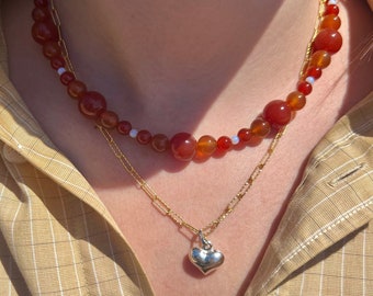 ORANGE CARNELIAN NECKLACE