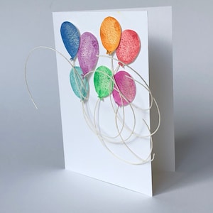 Seven Birthday Balloons Card image 1