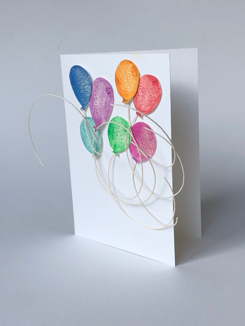 Seven Birthday Balloons Card image 1