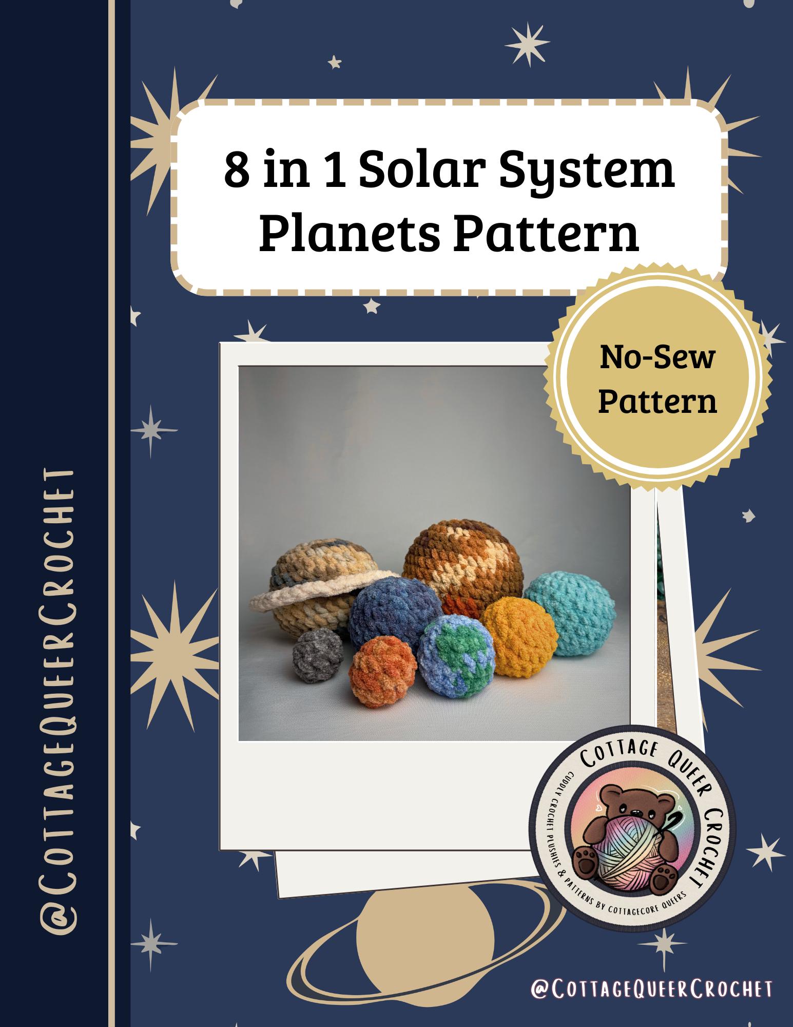 8-in-1 No-sew Solar System Crochet Pattern Bundle | Beginner-friendly ...