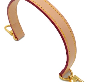 38cm 50cm 60cm Real Vachetta Leather Top Handle Handbag Shoulder Strap for Noe Nano BB MM Designer Tote Purse Gold Clasps
