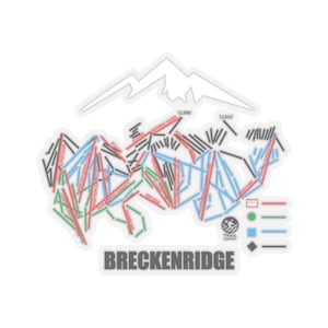 Breckenridge Ski Map Sticker | Snowboarder Geschenk | Winter Sport Aufkleber | Colorado Souvenir Aufkleber | Reise Sticker