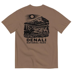 Denali National Park Vintage Tee | Alaska Moose Shirt | National Park T-Shirt | Gift for Hikers & Nature Lovers