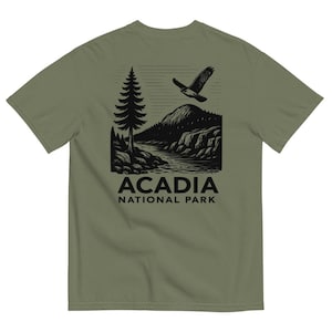 Acadia National Park T-Shirt: Vintage Style Comfort Colors Cotton Tee