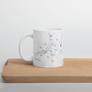 Tasse de carte de parc national de Yosemite | Coupe des parcs nationaux | tasse de la Californie | Cadeau Yosemite