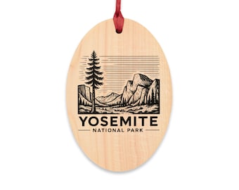 Yosemite National Park Ornament – Vintage Artwork – Magnetic & Hanging Display – Nature Gift – Christmas Tree Decoration