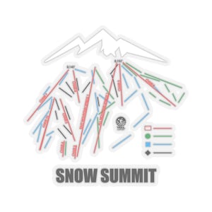Snow Gipfel Ski Weg Karte Kiss-Cut Aufkleber | Winter Sport Aufkleber | Mountain Resort Souvenir |Reise-Abenteuer Scrapbooking | Laptop Dekor