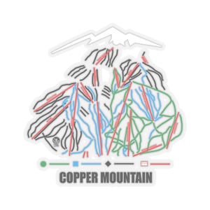 Copper Mountain Map Sticker | Ski Resort Trail Sticker