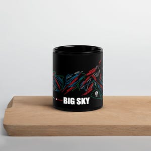 Taza con mapa de esquí Big Sky