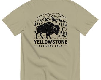 Yellowstone National Park T-Shirt: Vintage Bison Graphic, Comfort Colors