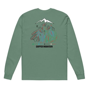 Copper Mountain Long Sleeve Shirt | Vintage Ski Trail Map Graphic
