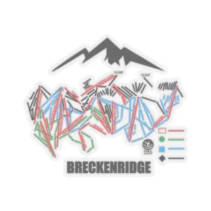 Breckenridge Berg Sticker | Snowboarder Geschenk | Winter Sport Aufkleber | Colorado Souvenir Aufkleber | Reise Sticker
