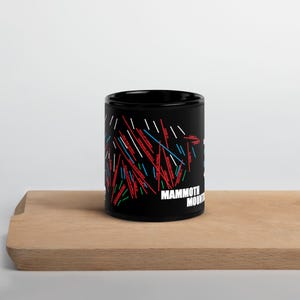 Mammmut Berg Tasse schwarz | Ski Karte Becher | Berg Tasse | Bergkette Nevada | Ski Geschenk | Kaffee Tasse
