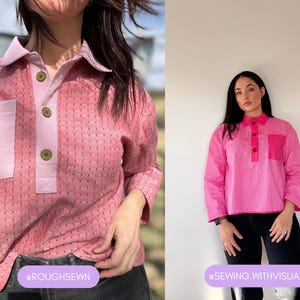 Canterbury Polo Top PDF Intermediate Sewing Pattern: Size-Inclusive Genderless Top (Digital Download) image 4