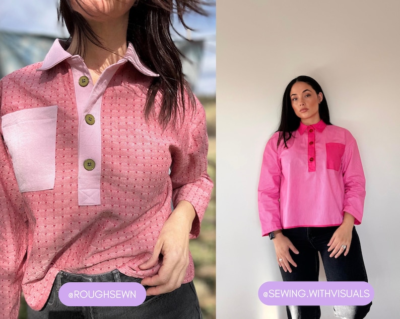 Canterbury Polo Top PDF Intermediate Sewing Pattern: Size-Inclusive Genderless Top (Digital Download) image 4